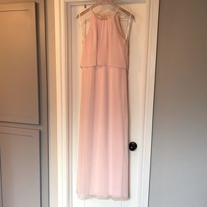 David’s Bridal blush bridesmaid dress. Size 4